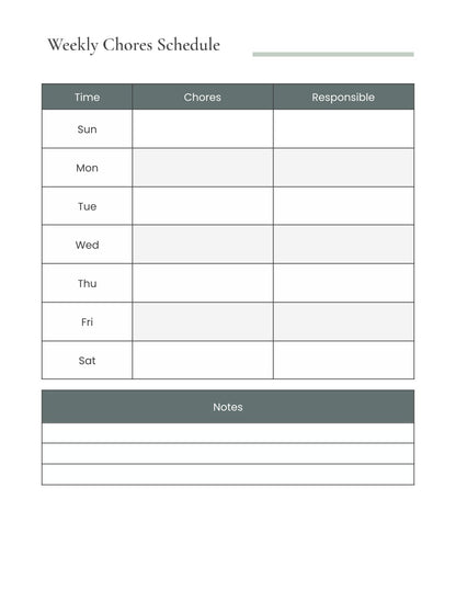 Free Family Schedule Planner Template