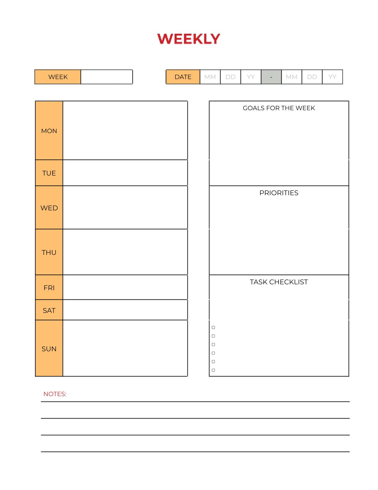 Free Sales Tracker Planner Template