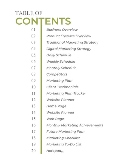 Free Etsy Marketing Planner Template