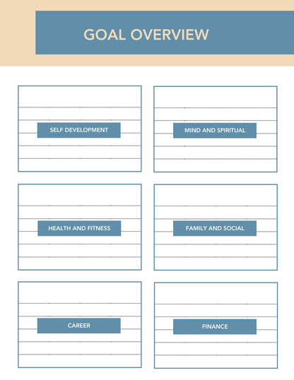 Free Goals Life Planner Template