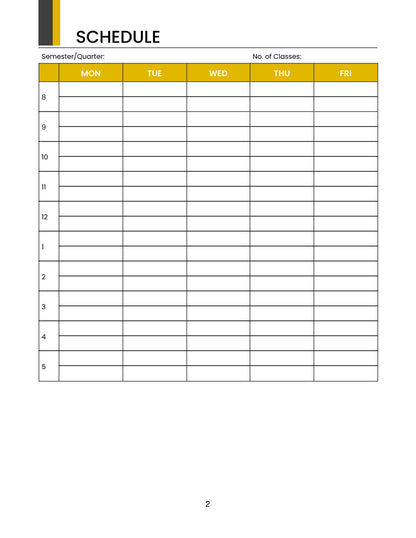 Free Monthly Teacher Planner Template