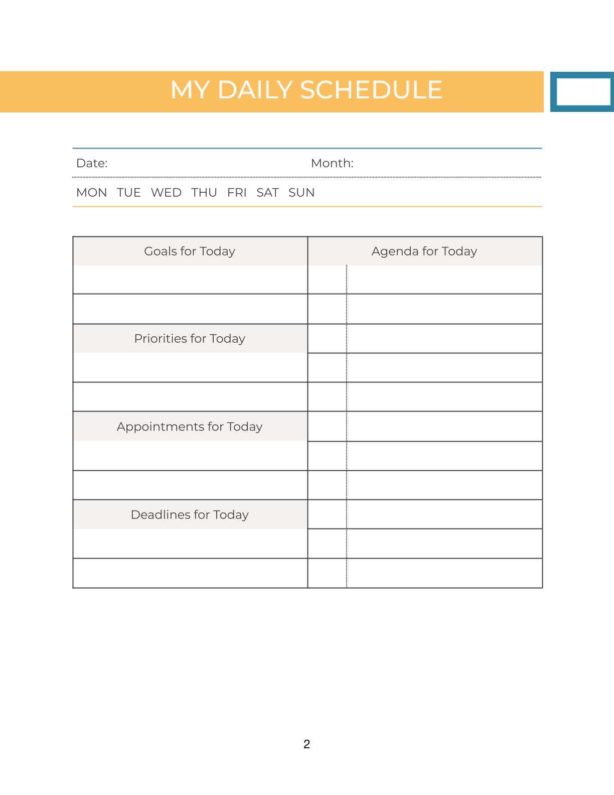 Free Digital Personal Planner Template