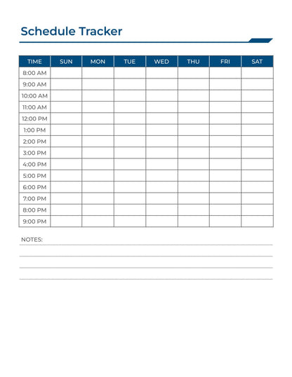 Free Printable Work Planner Template