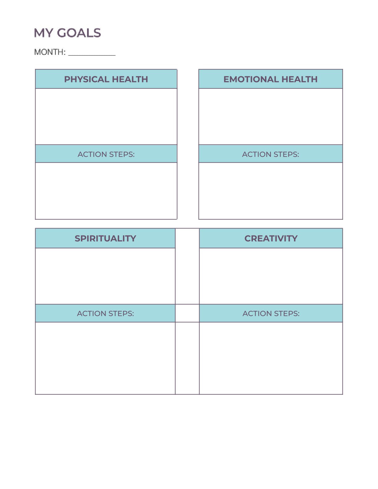 Free Life Balance Planner Template