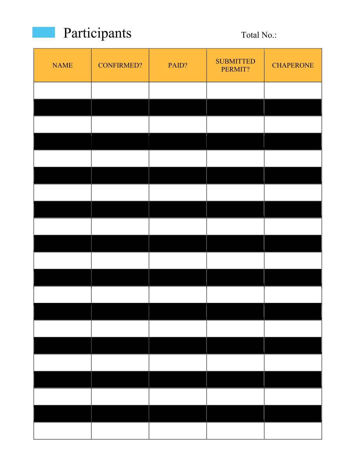 Free Field Trip Planner Template