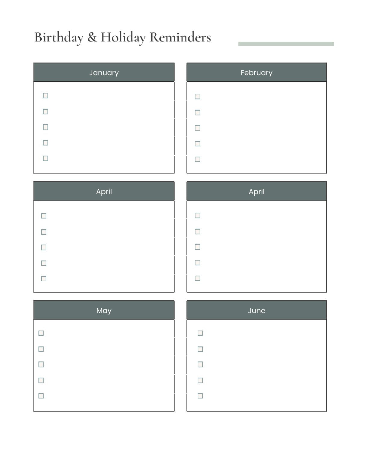 Free Family Schedule Planner Template