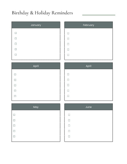 Free Family Schedule Planner Template