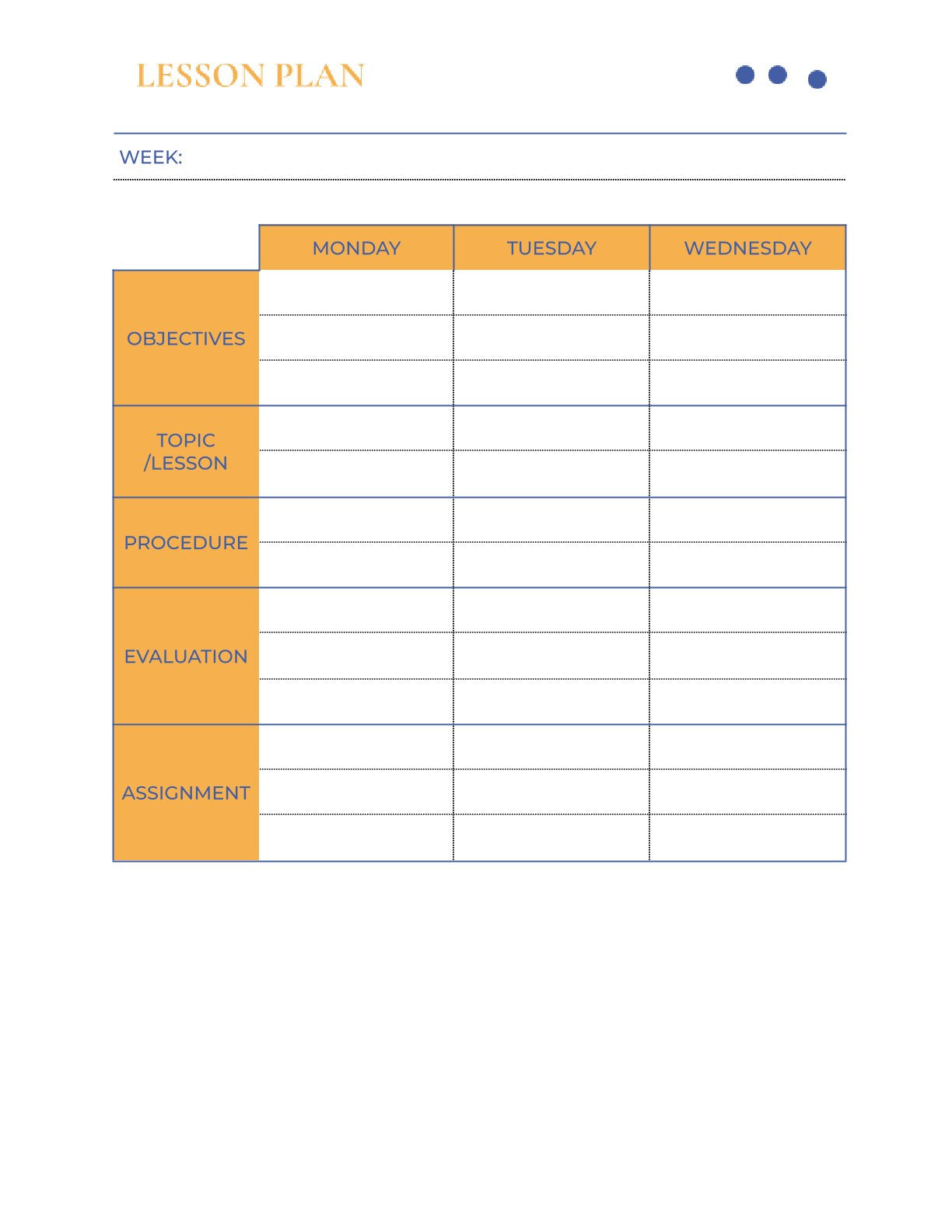 Free High School Teacher Planner Template