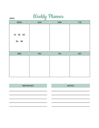 Free Life Planner Template