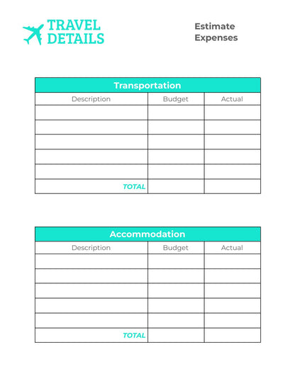 Free Holiday Trip Planner Template