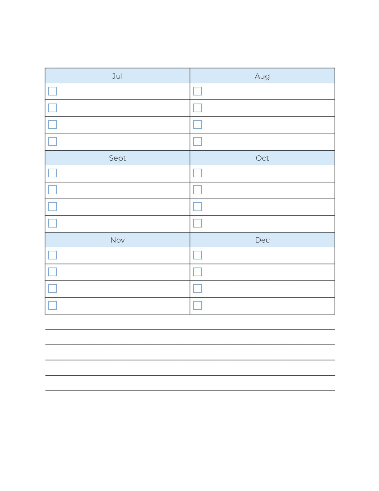 Free Monthly Sales Planner Template