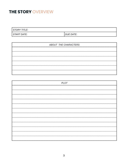 Free DIGITAL STORY PLANNER