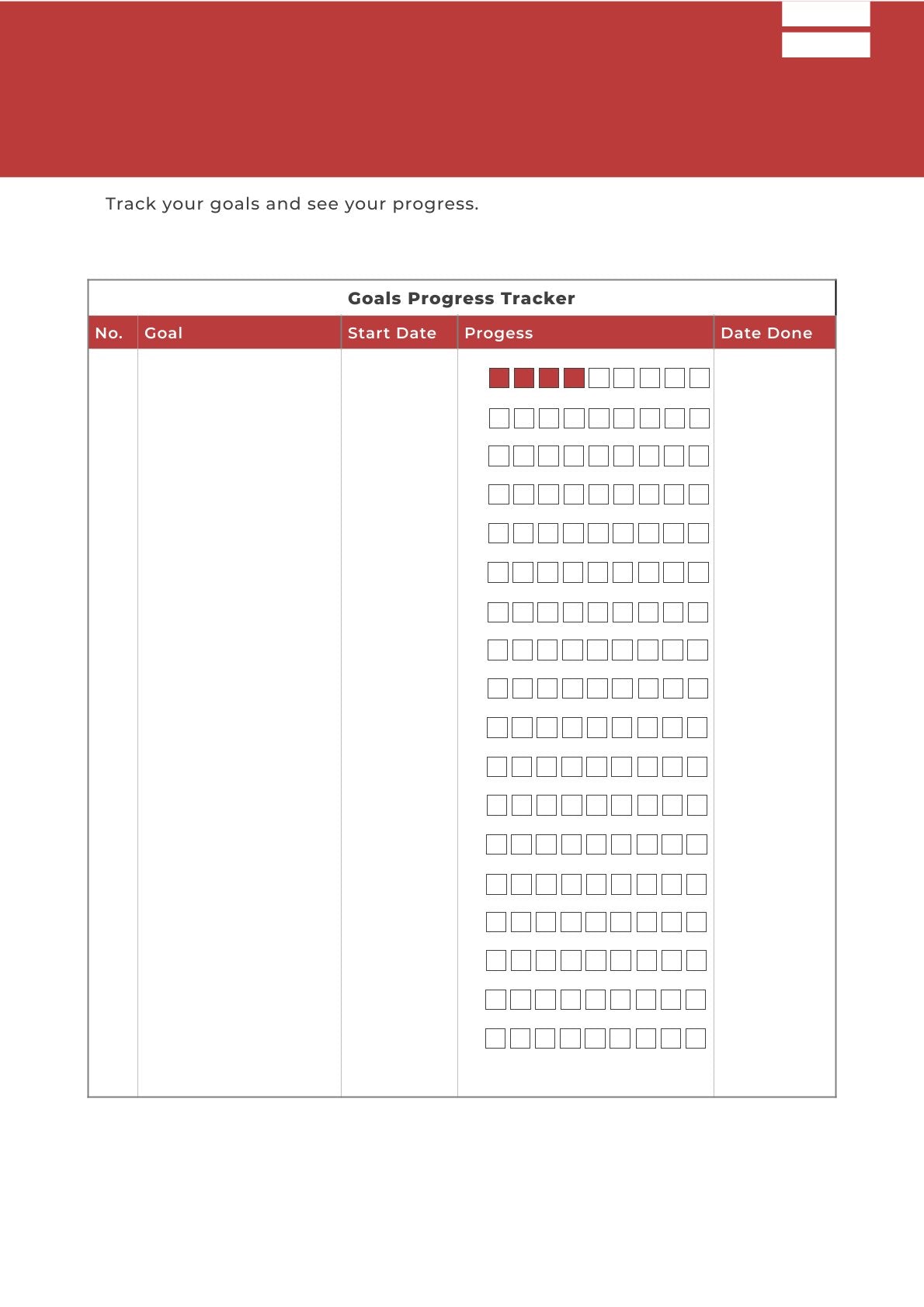 Free Training Planner template