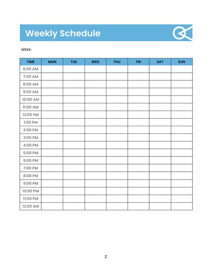 Free Weekly Personal Planner Template