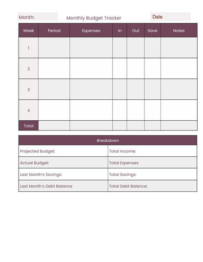 Free Household Life Planner Template