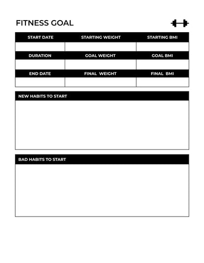 Free Minimalist Workout Planner Template