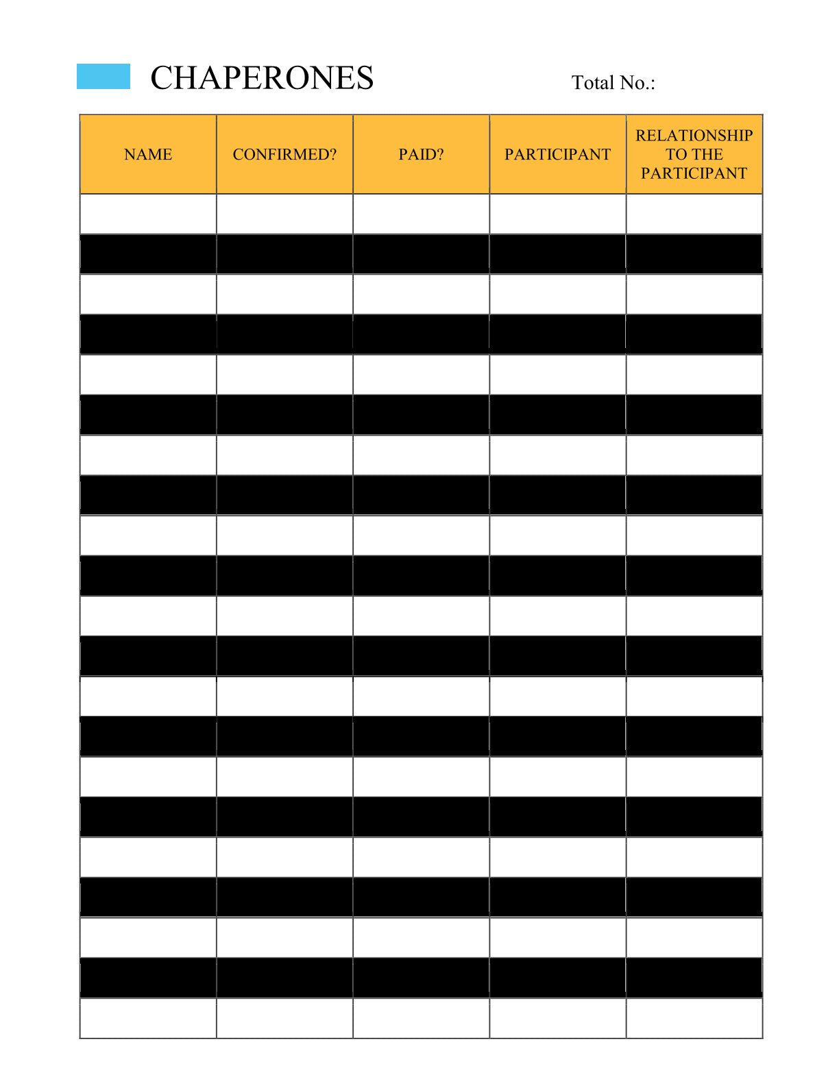 Free Field Trip Planner Template