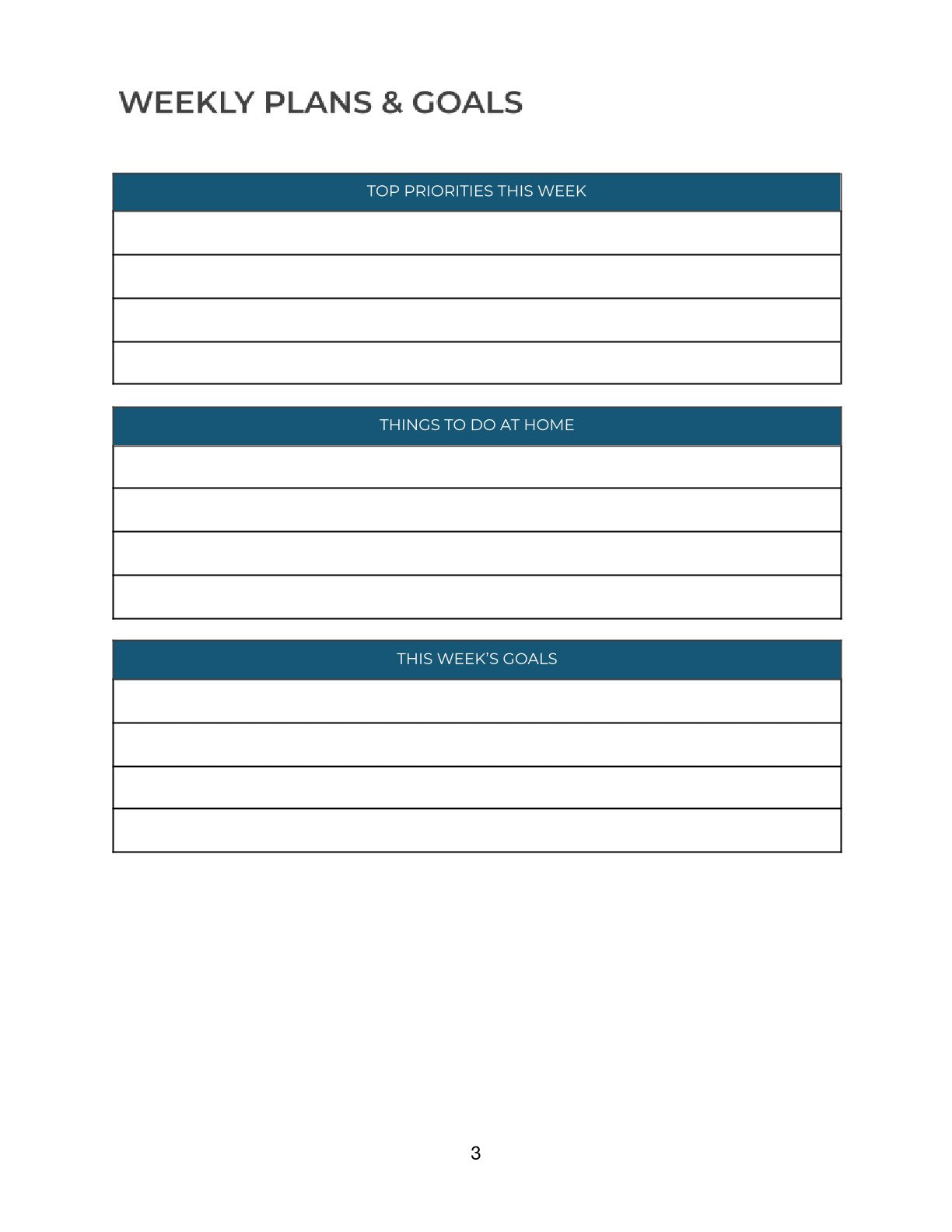 Free Network Marketing Planner Template