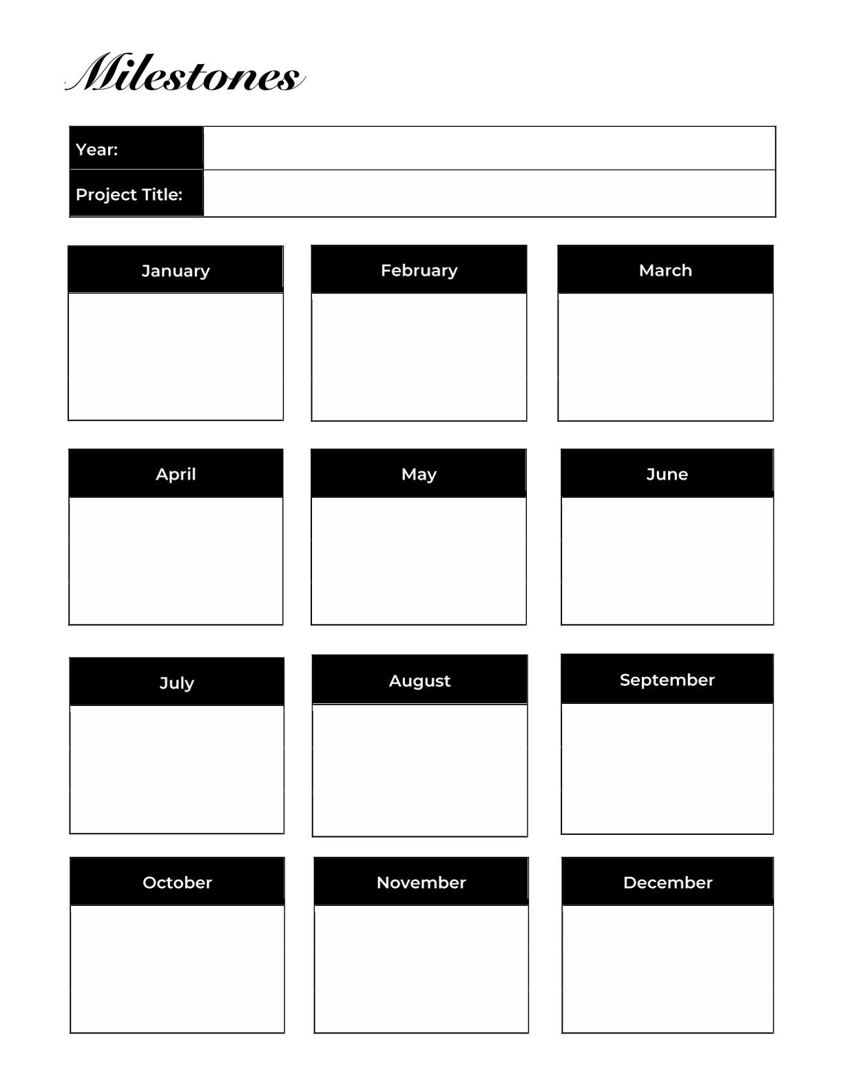 Free Elegant Project Planner Template