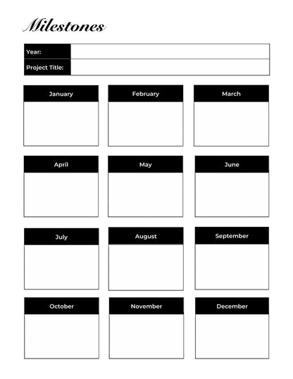 Free Elegant Project Planner Template