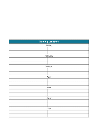 Free Basic Training Planner template