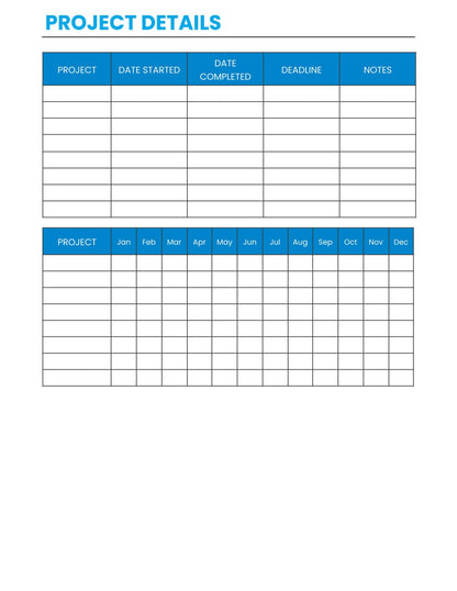 Free Project Management Planner Template