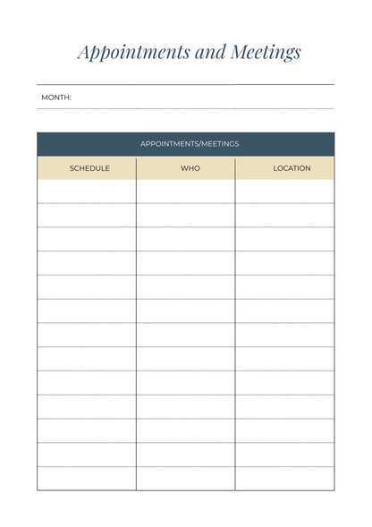 Free Basic Work Planner Template