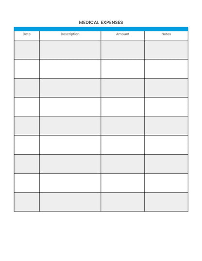 Free Medical Planner Template