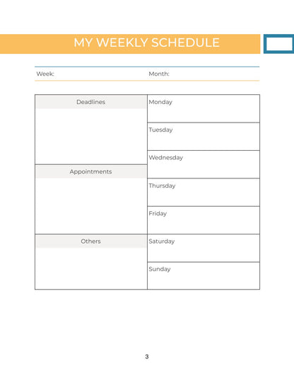 Free Digital Personal Planner Template