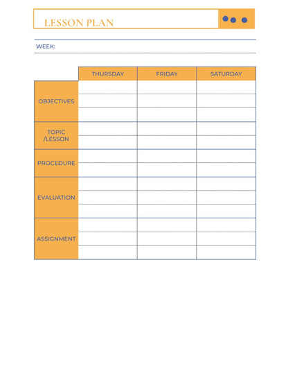 Free High School Teacher Planner Template