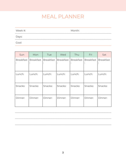 Free Personal Development Planner Template