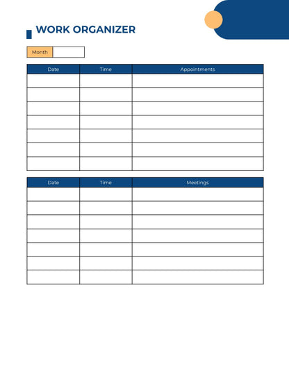 Free Employee Work Planner Template