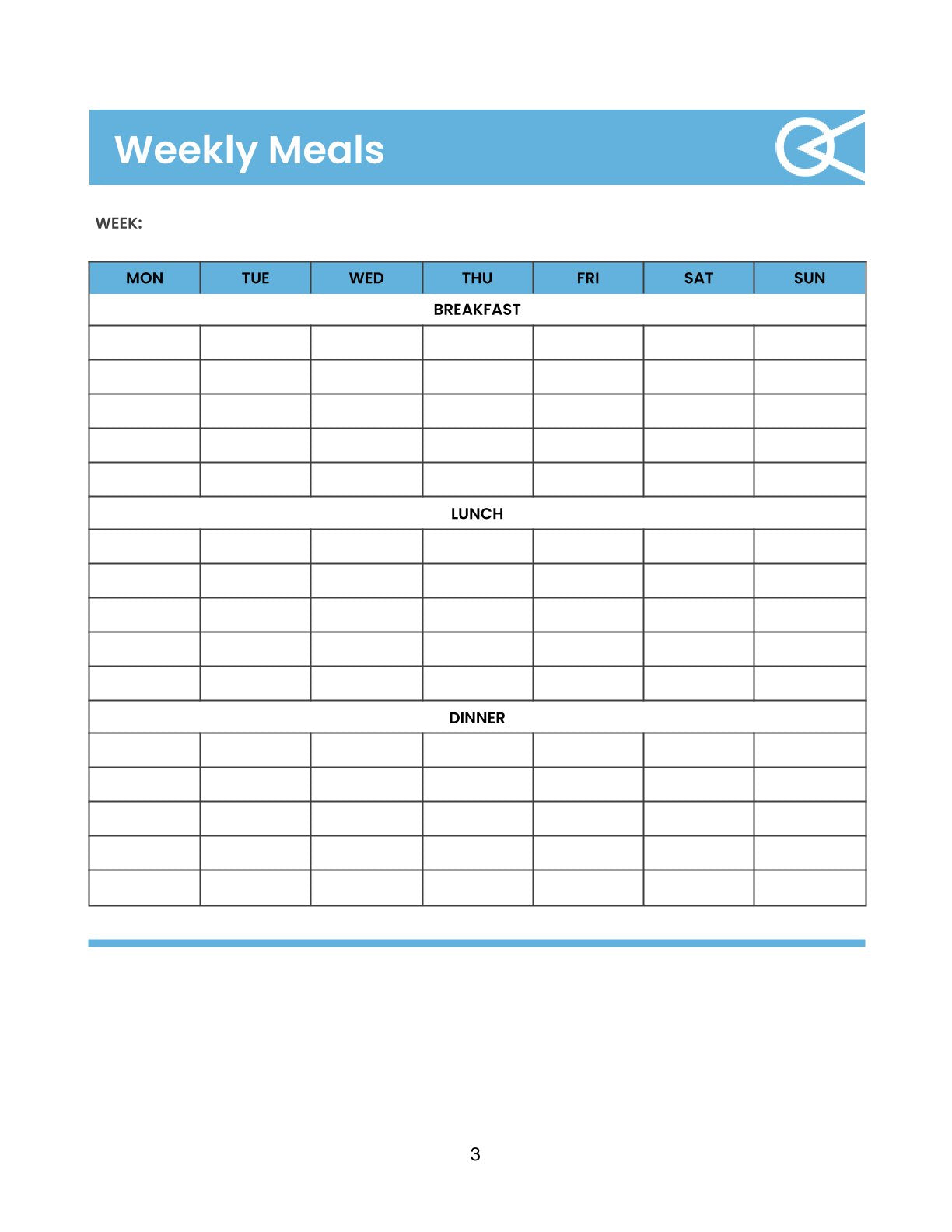 Free Weekly Personal Planner Template