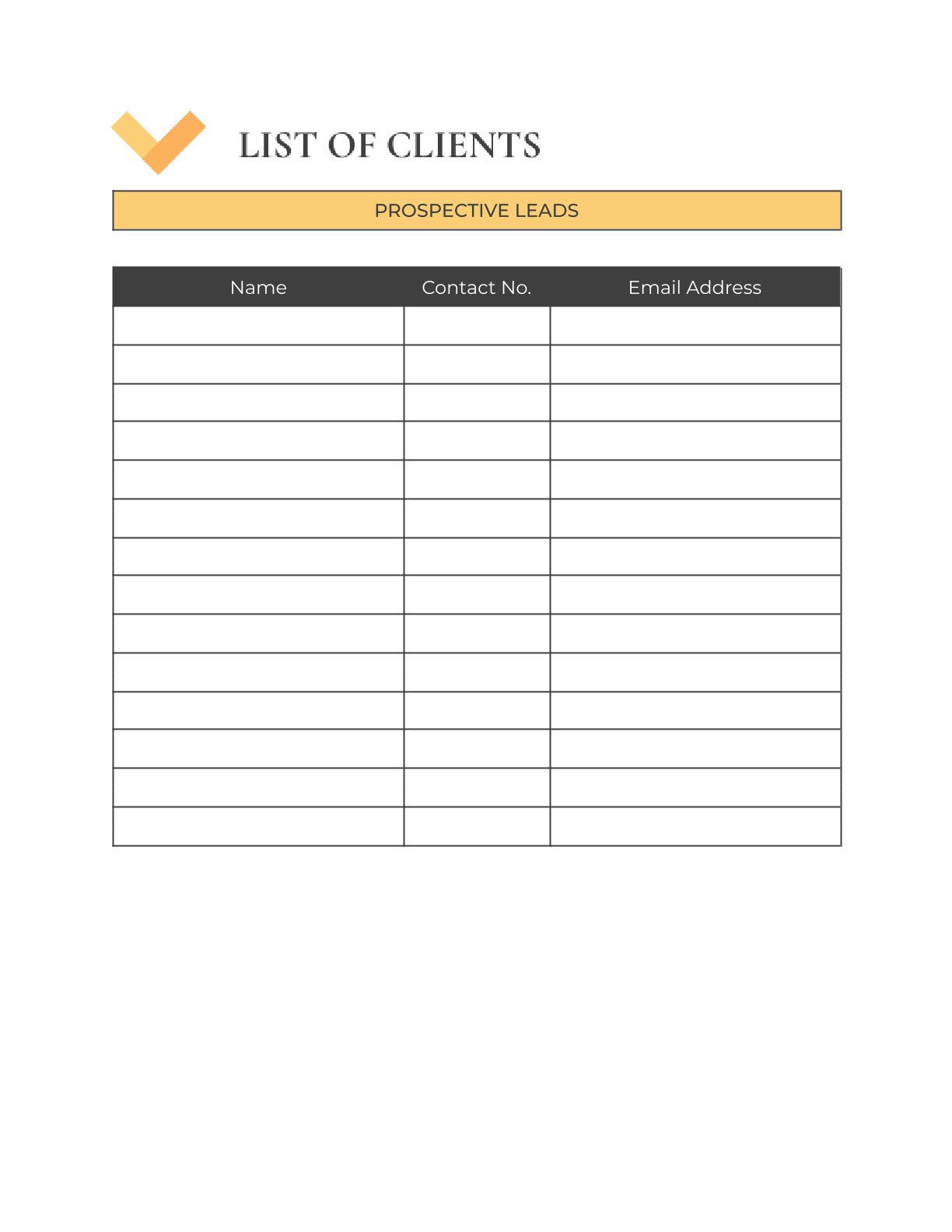 Free Sales and Leads Generation Planner Template