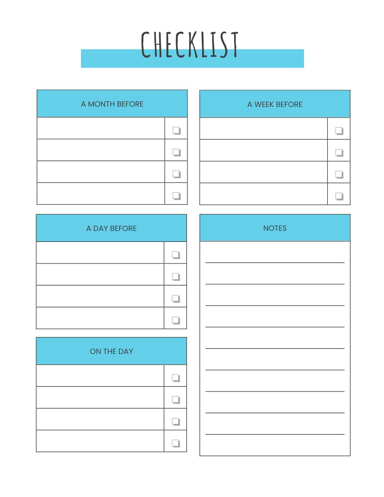 Free Kids Birthday Party Planner Template