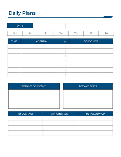 Free Printable Work Planner Template