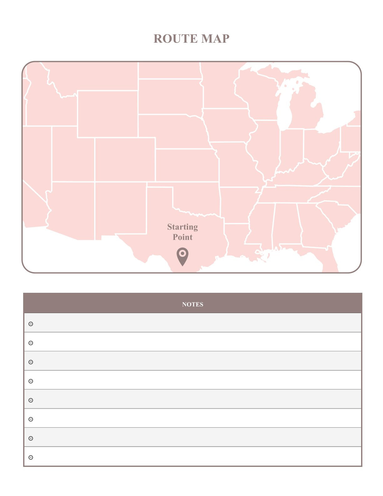 Free Delivery Route Planner Template