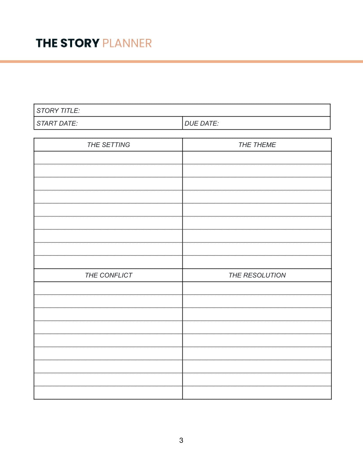 Free DIGITAL STORY PLANNER