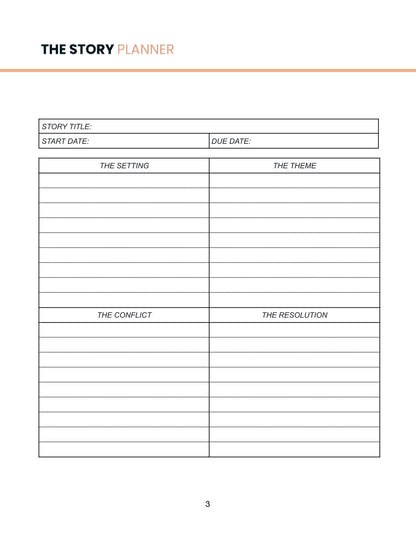 Free DIGITAL STORY PLANNER