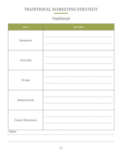 Free Etsy Marketing Planner Template