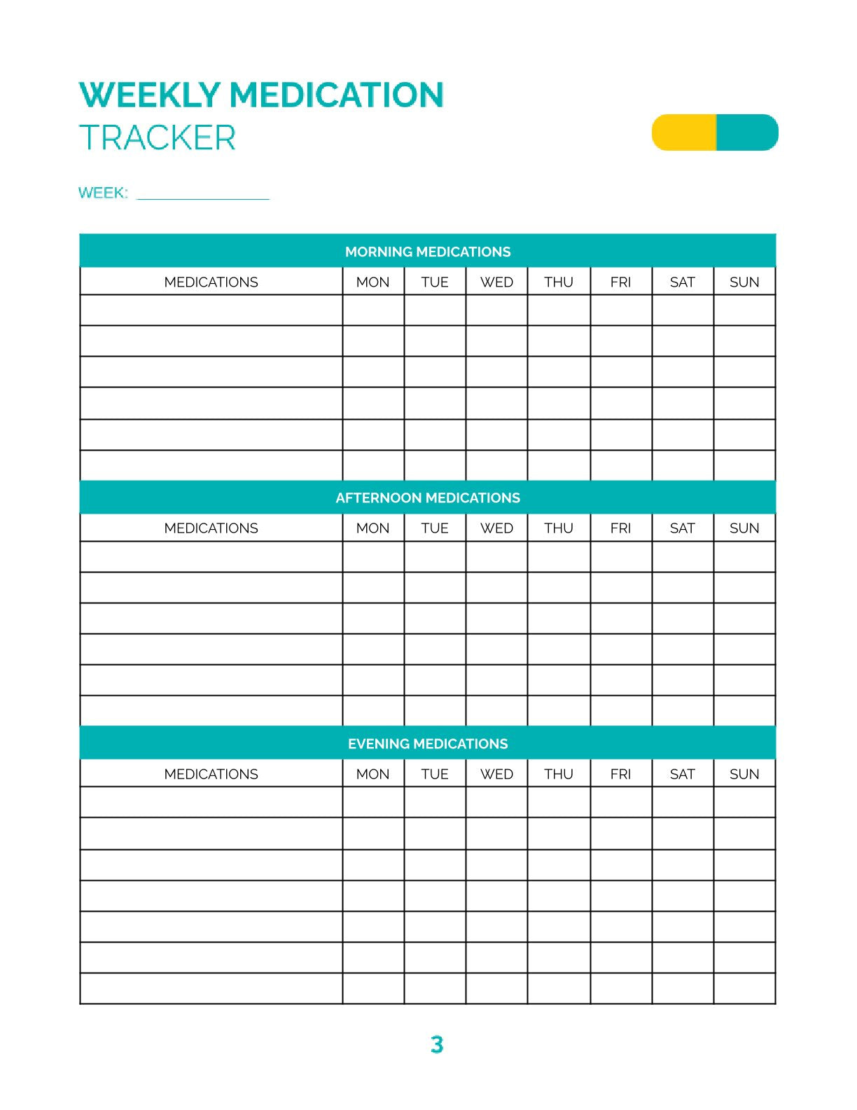 Free Medicine Personal Planner Template