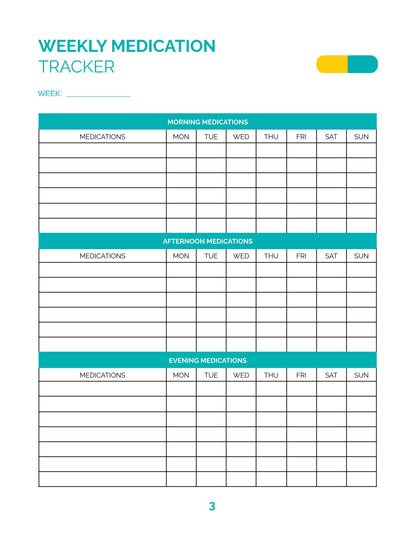 Free Medicine Personal Planner Template