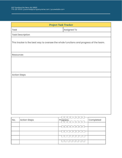 Free Project Planner Template