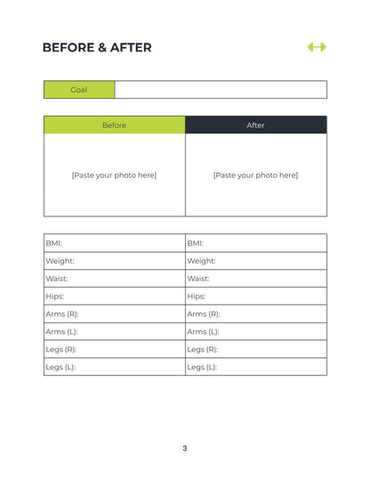 Free Fitness Training Planner Template