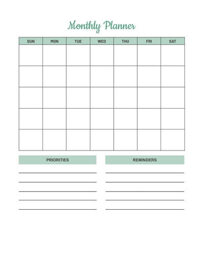 Free Life Planner Template