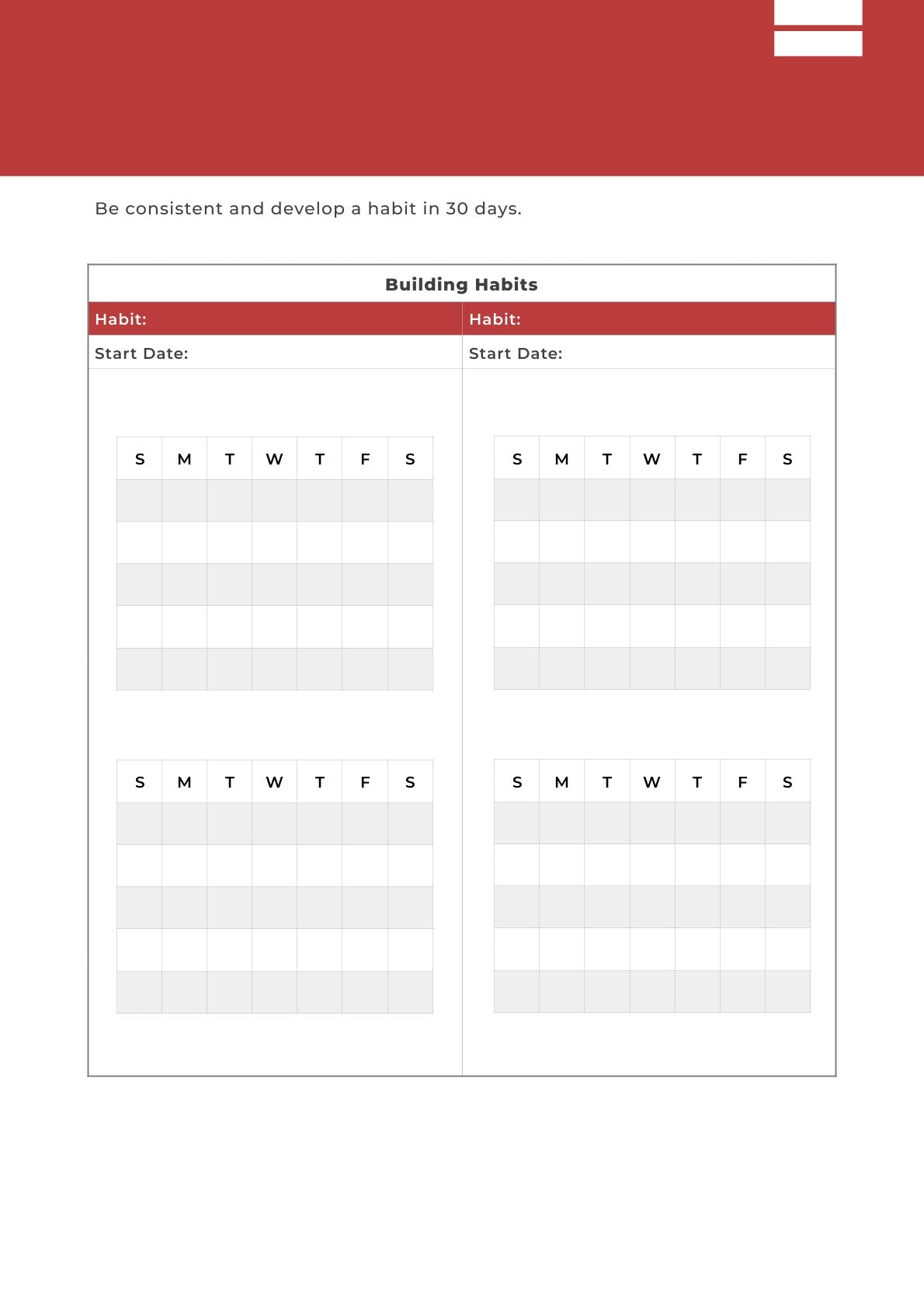 Free Training Planner template