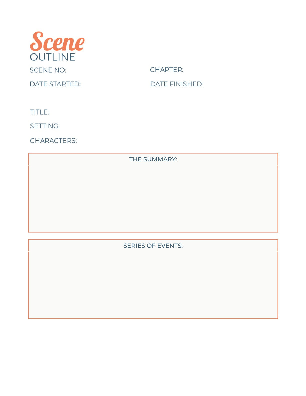 Free Story Planner Template