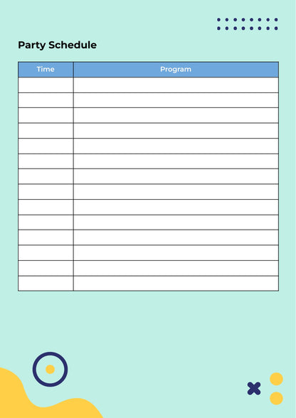 Free Event Planner Template