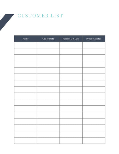 Free Direct Sales Business Planner Template