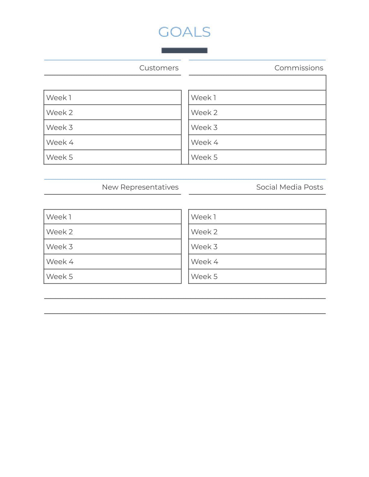 Free Monthly Sales Planner Template